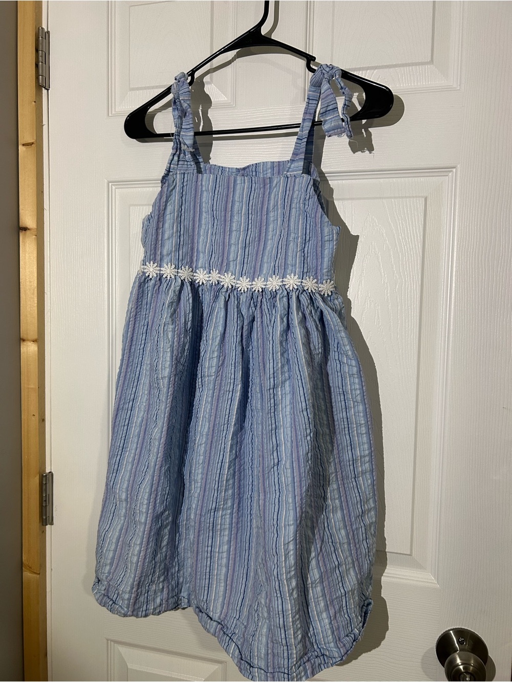 Source Unknown Blue Striped Sundress with Daisy Trim - Picture 2 of 2